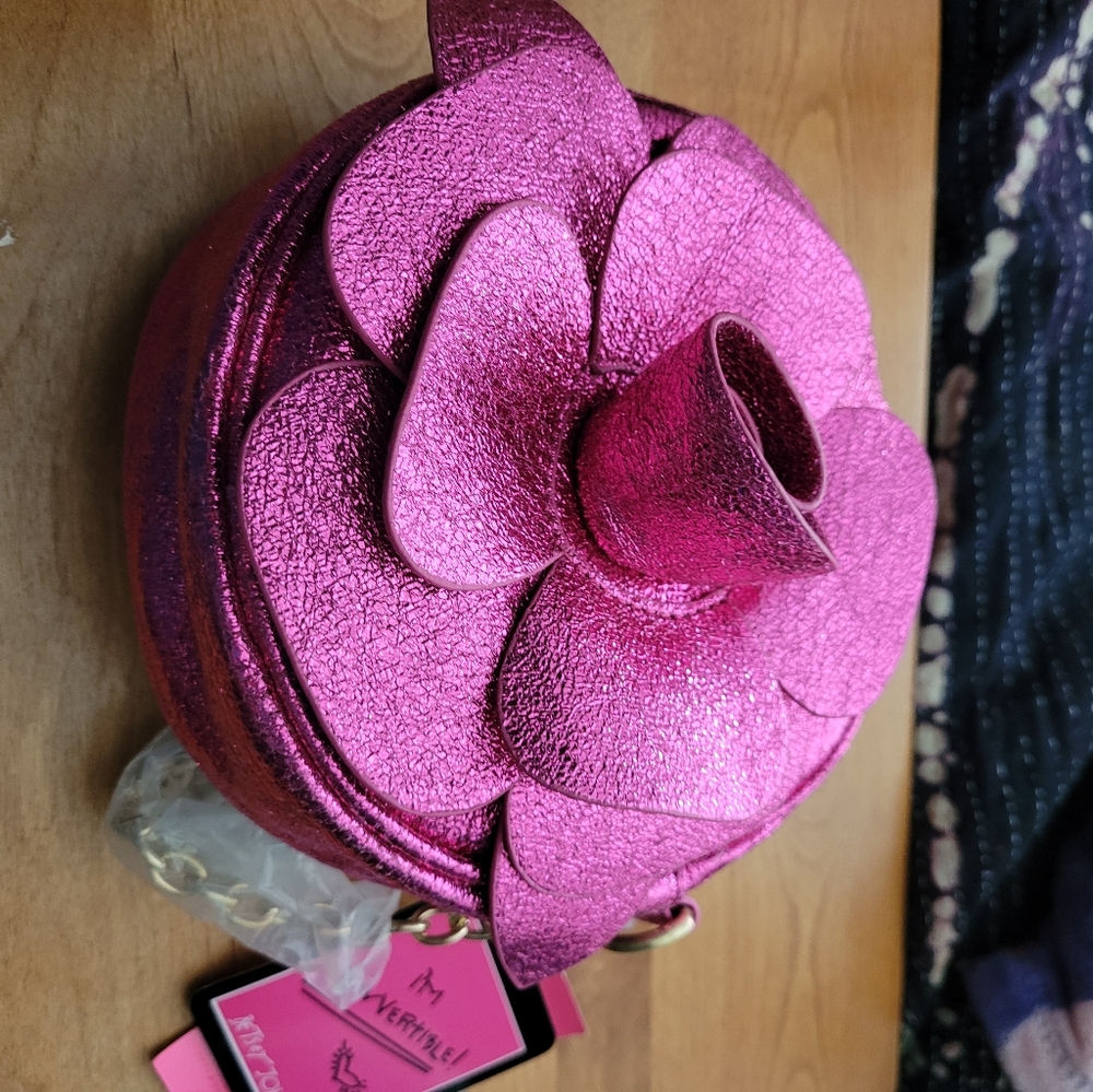 Betsey Johnson Purse Hot Pink Rose